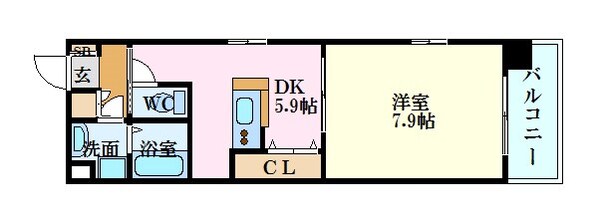 グラビスコート八丁堀の物件間取画像